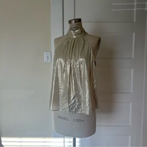 Anthropologie NWT Shine Halter Top — 1X